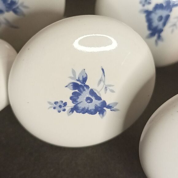 Vintage porcelain cabinet door pulls - Picture 2 of 13